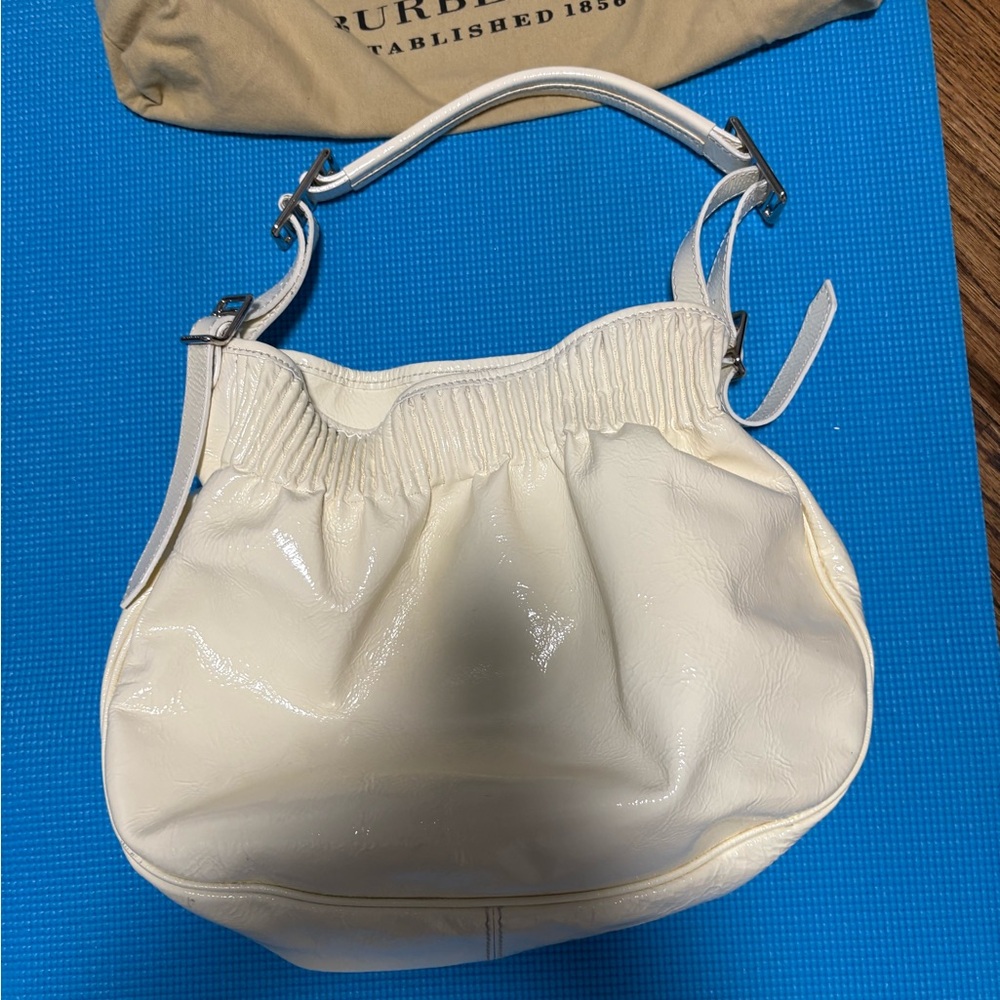 Burberry White Hobo Bag